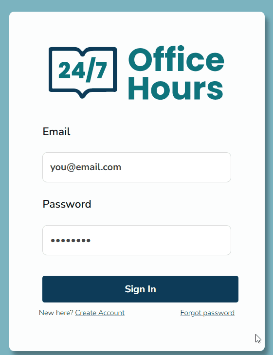 Account creation demo